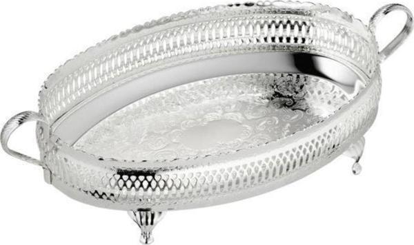 Roy King Queen Anne Oval Ayaklı Tepsi Gümüş 28*14 Cm - Image 1