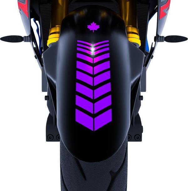 2 Adet Sport Motosiklet Çamurluk Patlıcan Moru Kask Sticker Çınar Extreme  - Image 1