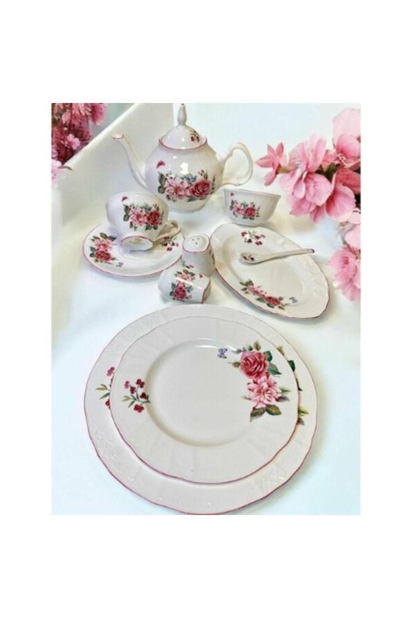 Roy King Chd 023 Pınk Rose 44 Parça Kahvaltı Takımı - Image 1