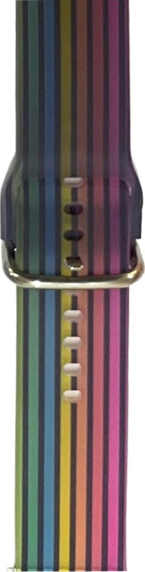 Coverzone Galaxy Watch 3 45mm Ile Uyumlu Kayış Renkli Desenli Erstwhile Kordon Rainbow - Image 1