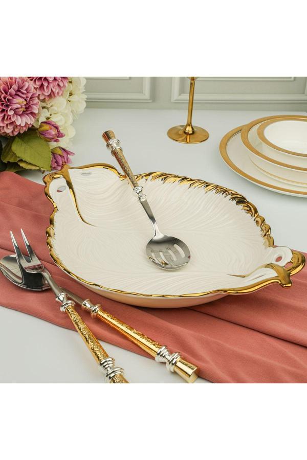 Roy King Albero Gold Sunum Tabak 38*28*6 Cm - Image 1