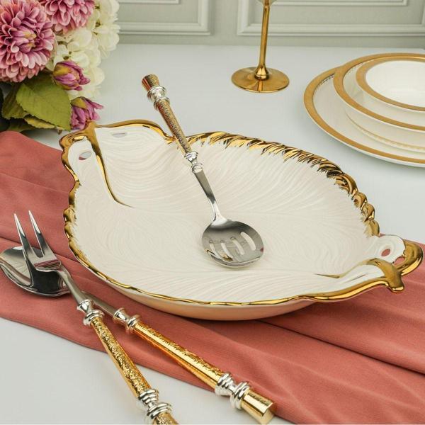 Roy King Albero Gold Sunum Tabak 38*28*6 Cm - Image 1