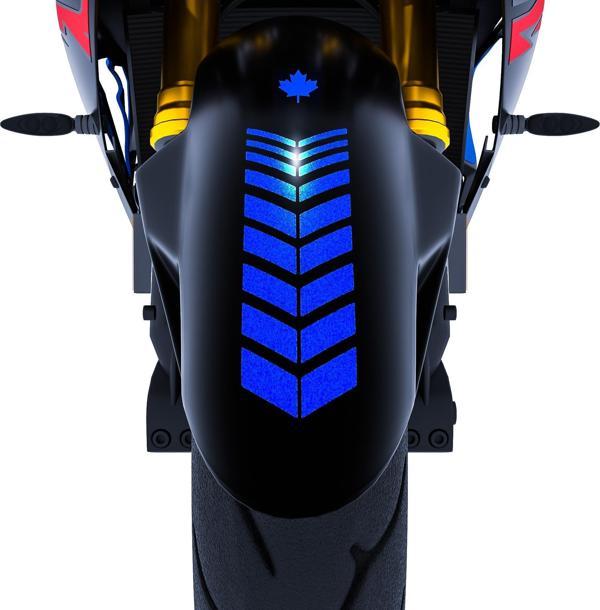 2 Adet Sport Motosiklet Çamurluk Reflektif Mavi Kask Sticker Çınar Extreme  - Image 1
