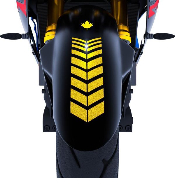 2 Adet Sport Motosiklet Çamurluk Reflektif Sarı Kask Sticker Çınar Extreme  - Image 1