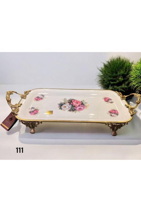 Roy King Antique Dikd.Sunum Tabak 49*20*4 Cm - Image 1