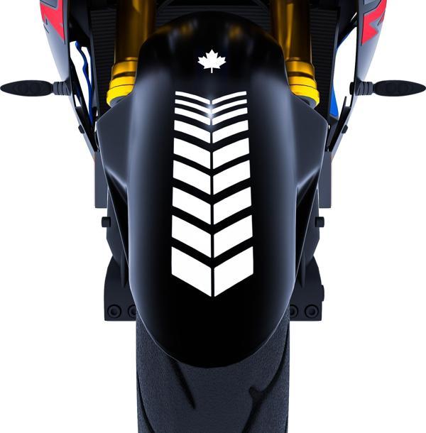 2 Adet Sport Motosiklet Çamurluk Süt Beyaz Kask Sticker Çınar Extreme  - Image 1