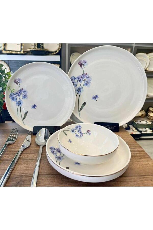 Roy King Blue Flower 24 Parça 6 Kişilik Yemek Takımı - Image 1