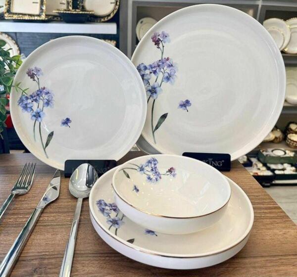 Roy King Blue Flower 24 Parça 6 Kişilik Yemek Takımı - Image 1