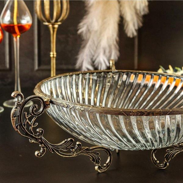 Roy King Yuvarlak 30 Cm Kulplu Salata Kasesi Antik - Image 1