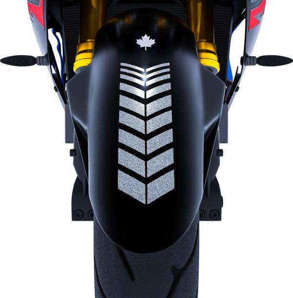 2 Adet Sport Motosiklet Çamurluk Yaldızlı Gümüş Kask Sticker Çınar Extreme  - Image 1