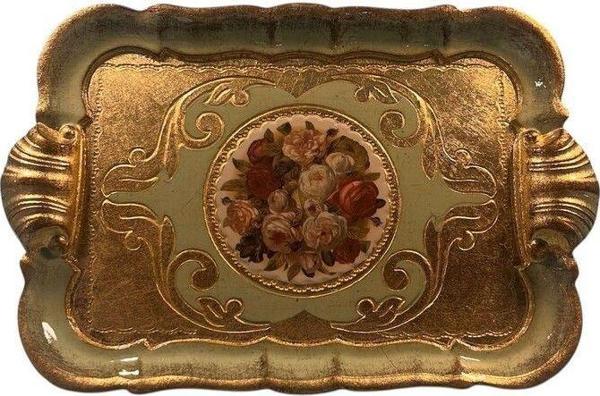 Roy King Ması Ms75 Dikd.Kulplu Kahve Tepsi 28*19 Sage - Image 1