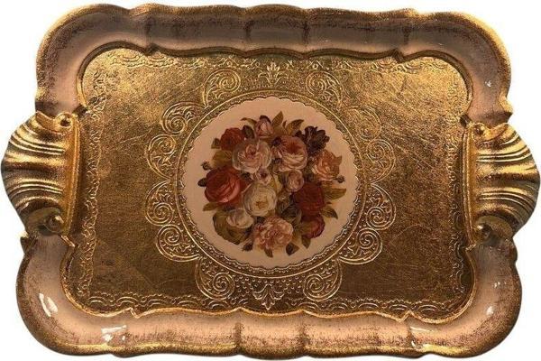 Roy King Ması Ms44 Dikd.İstridye Kulp Kahve Tepsi 28*19 Ivory - Image 1