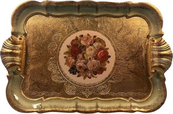 Roy King Ması Ms45 Dikd.İstridye Kulp Kahve Tepsi 28*19 Sage - Image 1