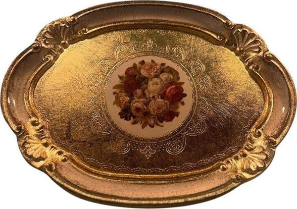 Roy King Ması Ms47 Oval Kahve Tepsi 30*22 Ivory - Image 1