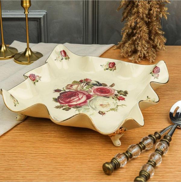Roy King Rose 28 Cm Ayaklı Sunum Tabak - Image 1