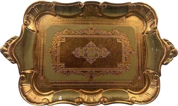 Roy King Ması Ms54 Dikd.Kulplu Kahve Tepsi 32*20 Sage - Image 1