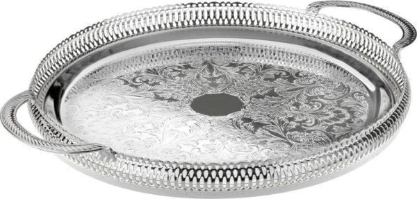 Roy King Queen Anne Qa 56 Yuvarlak Tepsi Gümüş 36 Cm - Image 1