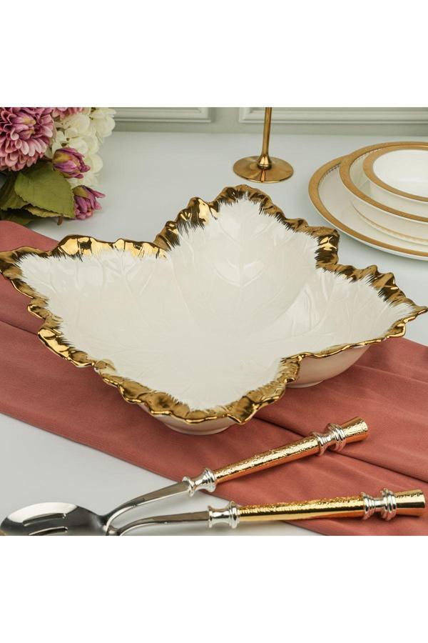 Roy King Albero Gold Sunum Tabak 30*28*8 Cm - Image 1