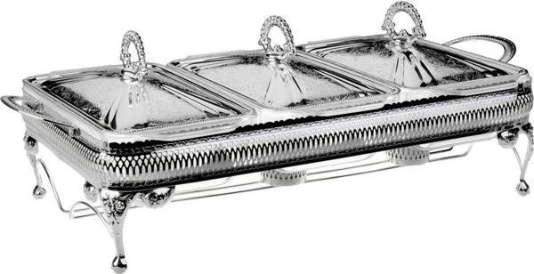 Roy King Queen Anne Qa 42 3'Lü Dikd.Fırın Kabı Gümüş 51*26*18 Cm - Image 1