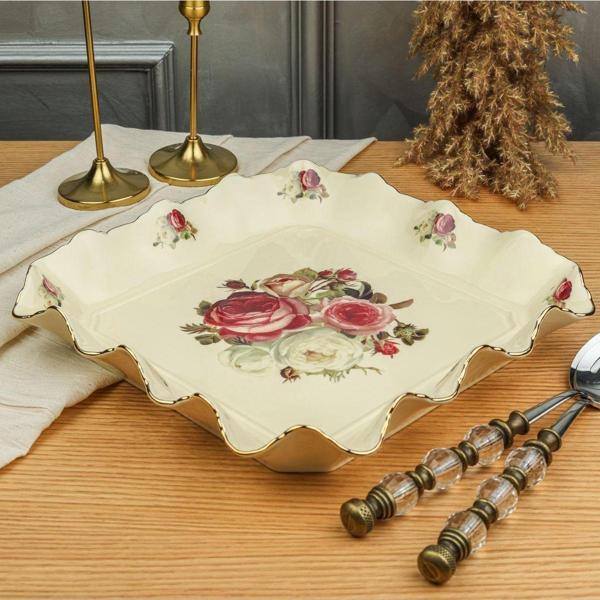 Roy King Rose Kare Sunum Tabak 31 Cm - Image 1