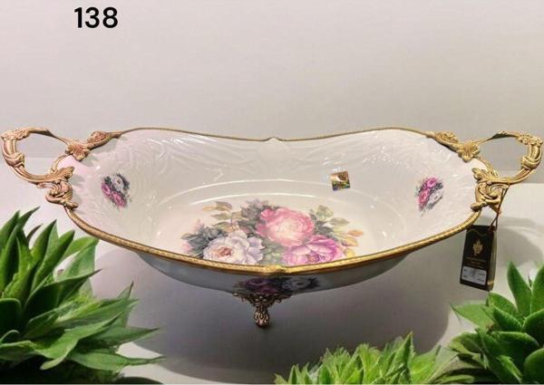 Roy King Antique Oval Sunum Tabak 45*23*18 Cm - Image 1