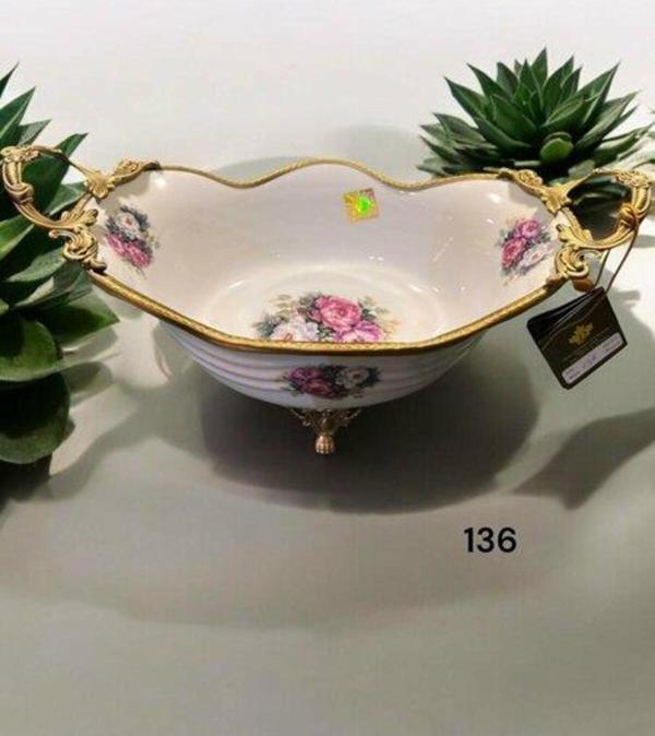 Roy King Royking Antique Dalgalı Oval Sunum Tabak 39X23X19Cm Rmn 136 - Image 1