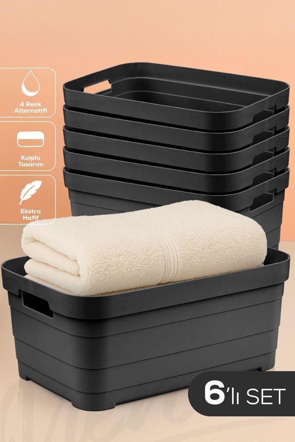 6'lı 10,8 Litre Saklama Kutusu Antrasit - Image 1