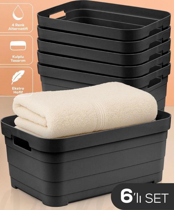 6'lı 10,8 Litre Saklama Kutusu Antrasit - Image 1