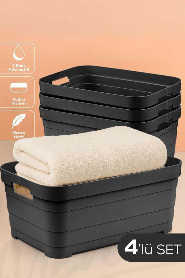 4'lü 10,8 Litre Saklama Kutusu Antrasit - Image 1