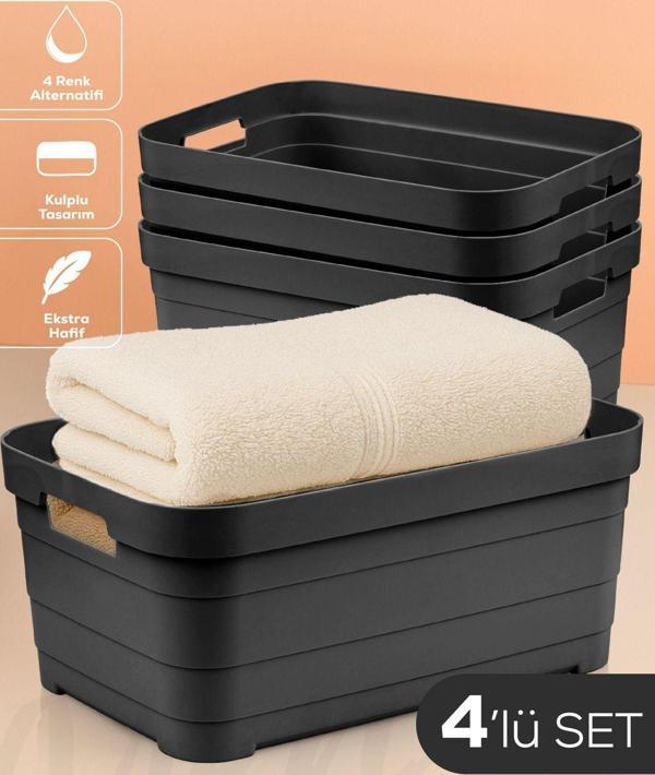 4'lü 10,8 Litre Saklama Kutusu Antrasit - Image 1