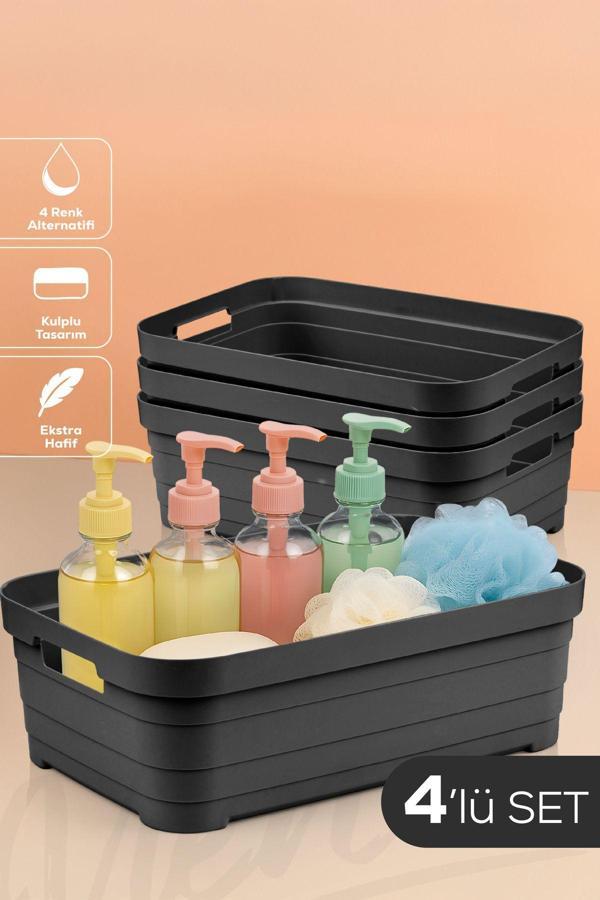 4'lü 8,2 Litre Saklama Kutusu Antrasit - Image 1