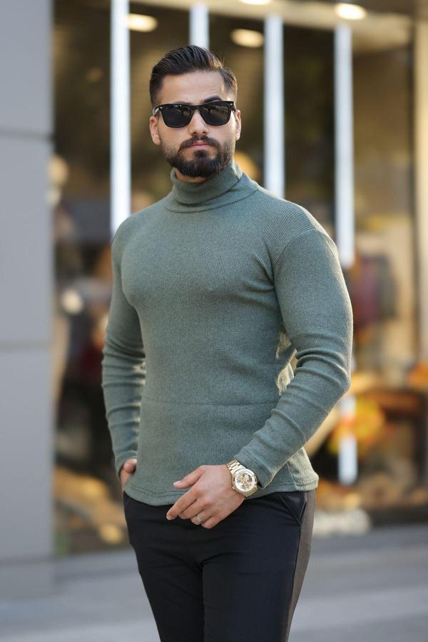 Ribac Erkek Boğazlı Slim Fit Kazak - Image 1