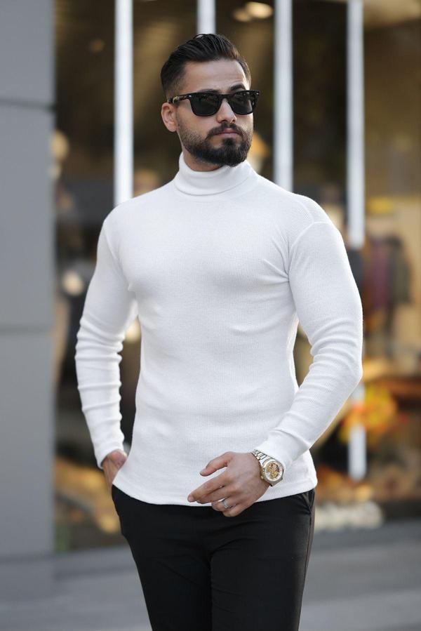 Ribac Erkek Boğazlı Slim Fit Kazak - Image 1