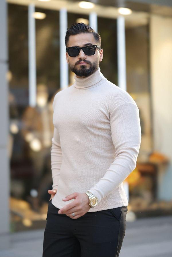 Ribac Erkek Boğazlı Slim Fit Kazak - Image 1