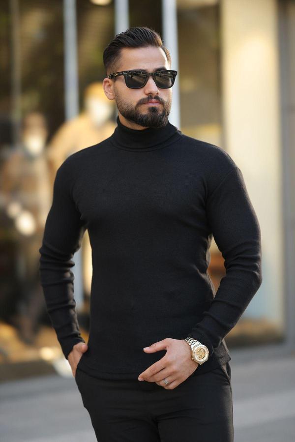 Ribac Erkek Boğazlı Slim Fit Kazak - Image 1