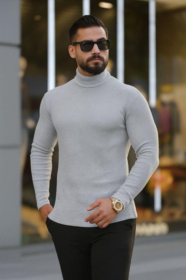 Ribac Erkek Boğazlı Slim Fit Kazak - Image 1