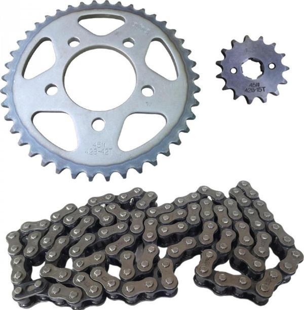 MONDIAL DRIFT 125 L ARKA ZİNCİR DİŞLİ SET 428H-120L-42T-15T - Image 1