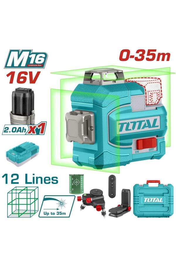 Total Li-İon Akülü Lazer Hizalama Kumandalı Standlı Tam Takım Yüksek Kalite TLL301201E - Image 1