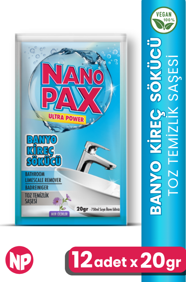 BANYO - KİREÇ SÖKÜCÜ TOZ TEMİZLİK SAŞESİ (12 adet X 20gr) - Image 1