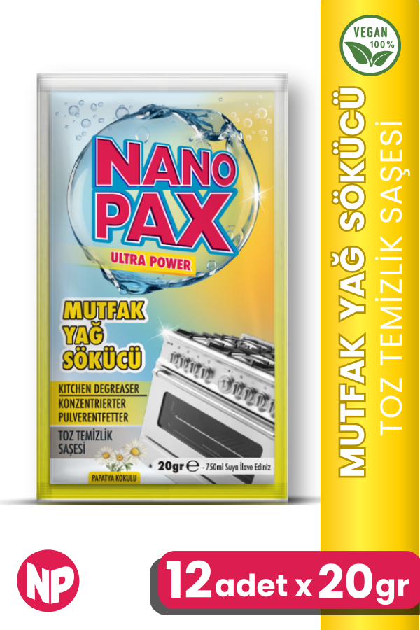 MUTFAK - YAĞ SÖKÜCÜ TOZ TEMİZLİK SAŞESİ (12 adet X 20gr) - Image 1