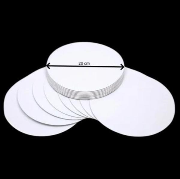 Turta Mendili / Pasta Altlığı Beyaz Yuvarlak 20 cm 10 adet - Image 1