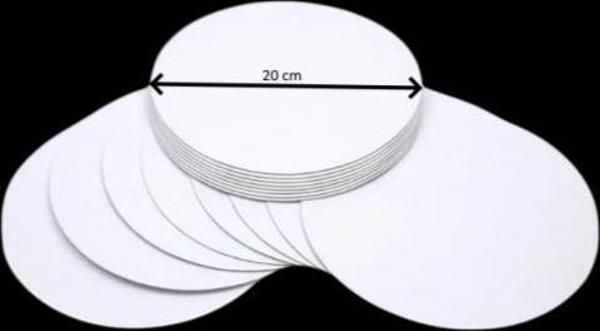 Turta Mendili / Pasta Altlığı Beyaz Yuvarlak 20 cm 10 adet - Image 1