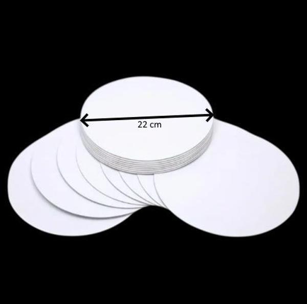 Turta Mendili / Pasta Altlığı Beyaz Yuvarlak 22 cm 10 adet - Image 1