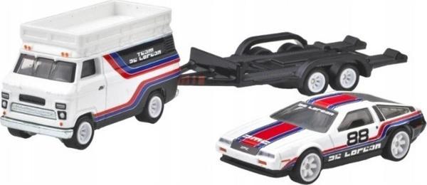 Nessiworld Car Culture Team Transport DMC DeLorean & HW Rally Hauler Diecast Car - Image 1