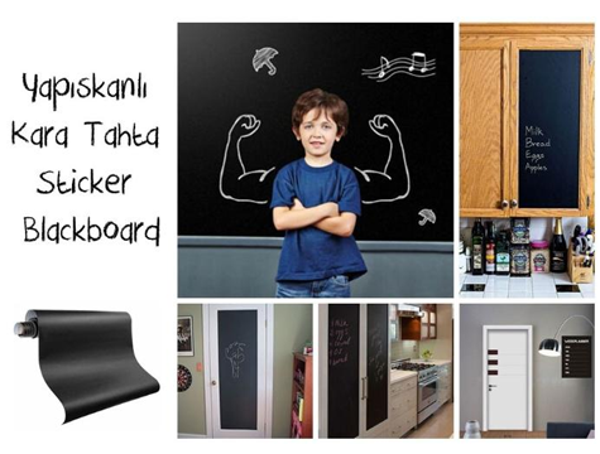 Yapışkanlı Kara Tahta-Yazı Tahtası: Sticker Blackboard - Image 1