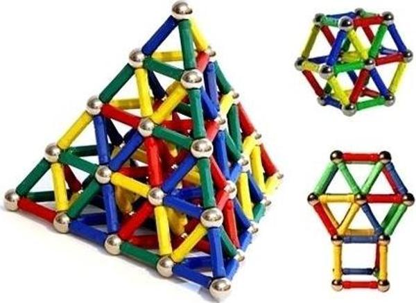 Magnastix 74 Parça Manyetik Lego Seti - Image 1