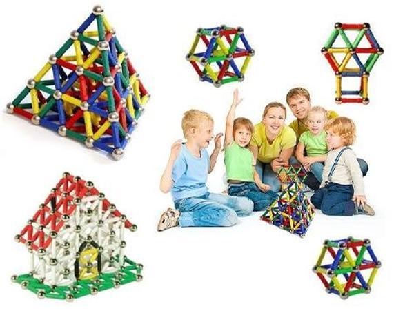 Magnastix 222 Parça Manyetik Lego Seti - Image 1
