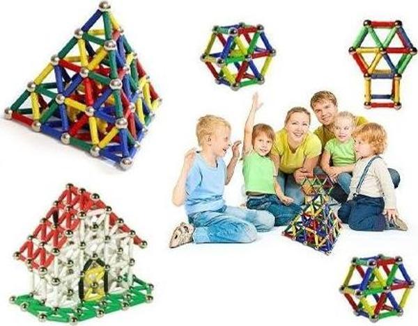Magnastix 222 Parça Manyetik Lego Seti - Image 1