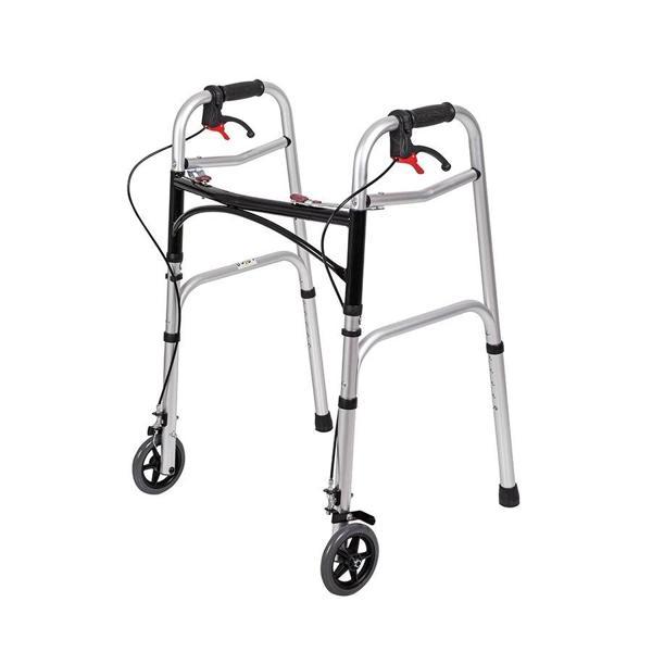 Loco Alüminyum Frenli Walker | Hafif, Katlanabilir ve Ergonomik Tasarımıyla Yaşlılar İçin Güvenli Yü - Image 1
