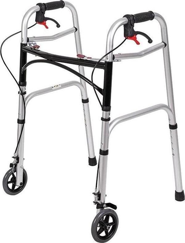 Loco Alüminyum Frenli Walker | Hafif, Katlanabilir ve Ergonomik Tasarımıyla Yaşlılar İçin Güvenli Yü - Image 1